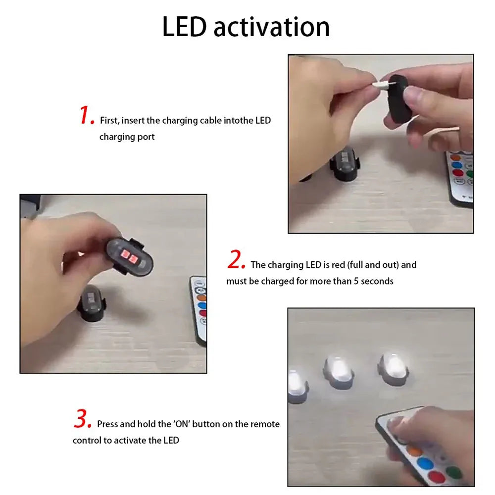Wireless RGB Strobe Lights